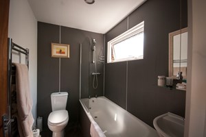 Bathroom in self-catering cottage